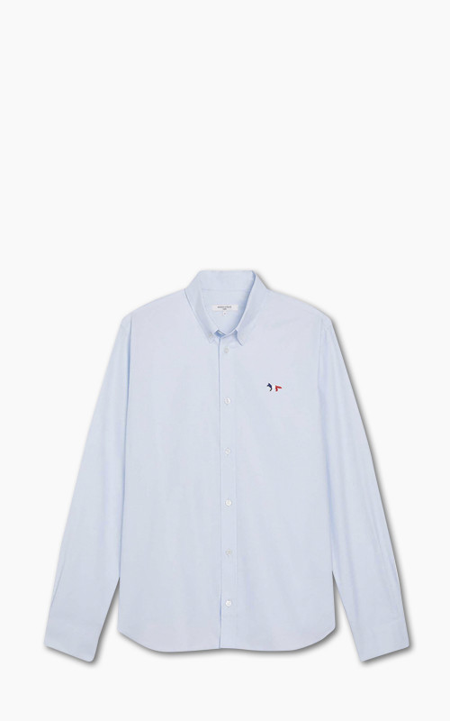 Maison Kitsuné Tricolor Fox Patch Classic Shirt BD Light Blue