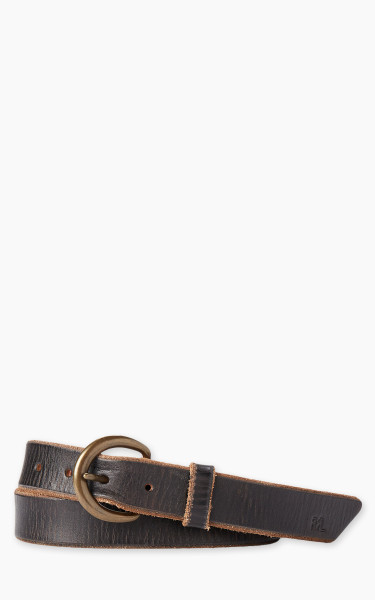 RRL Tumbled Leather Belt Brown
