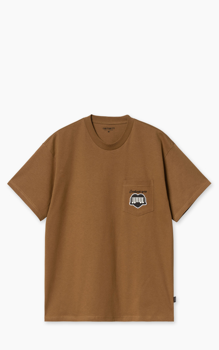 ★ドイツ発*carhartt WIP*新作*Pocket Heart Tシャツ/H-BROWN★ Carhartt WIP Heart II Hartt T-Shirt | Dusty Hamilton Brown