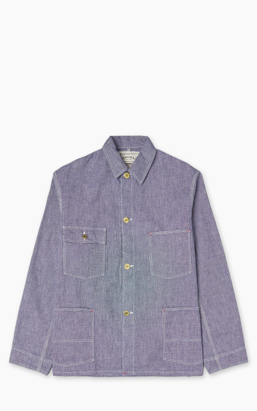 Warehouse & Co. Lot 2195 Selvedge Pincheck Change Button Coverall Indigo