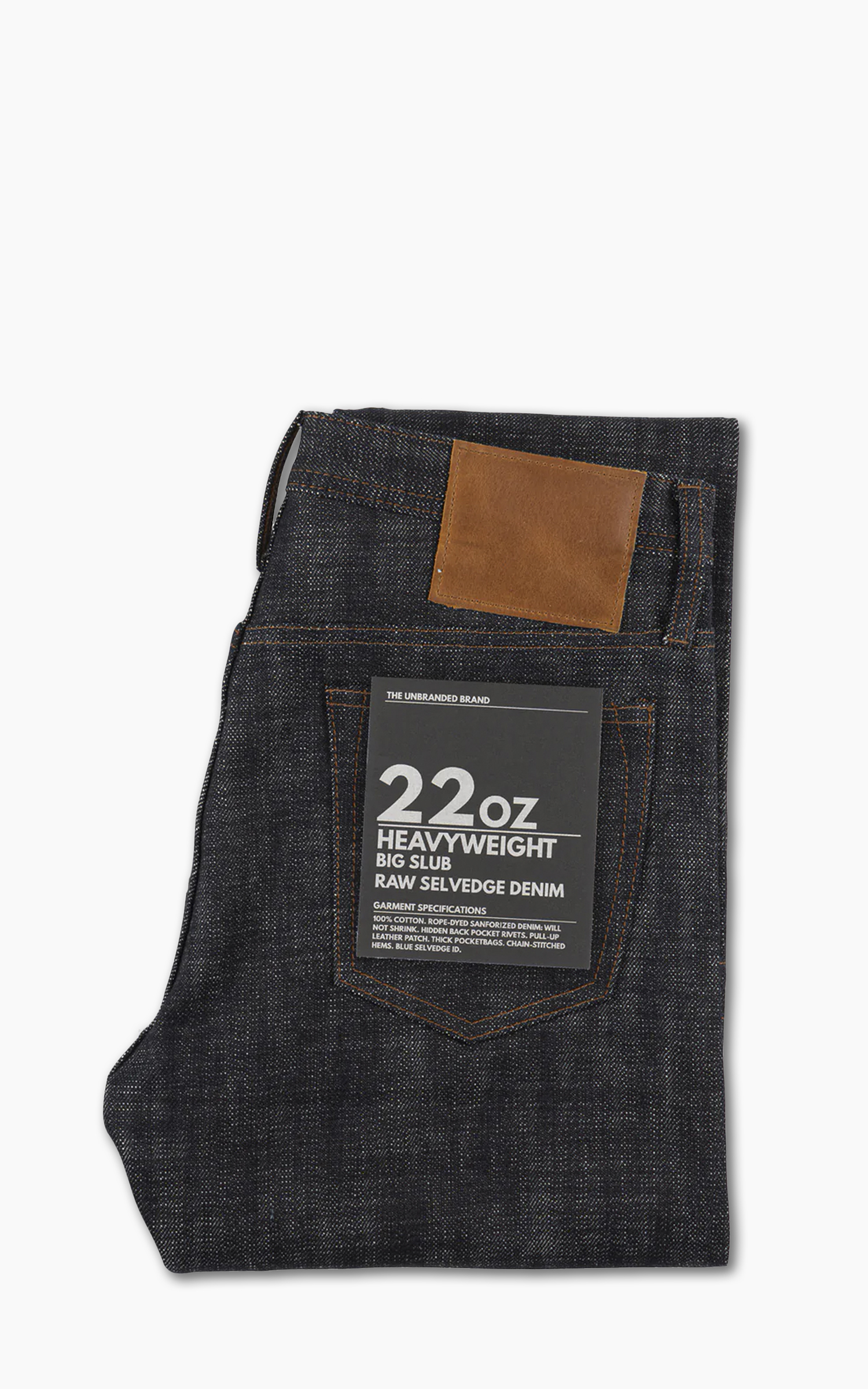 UB621 Relaxed Tapered 21oz Indigo Selvedge Jeans Raw The Unbranded