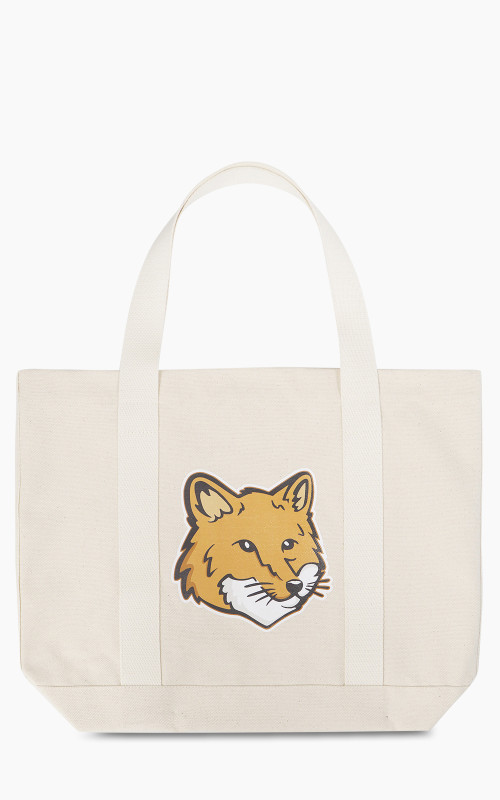 Maison Kitsuné Fox Head Tote Bag Ecru