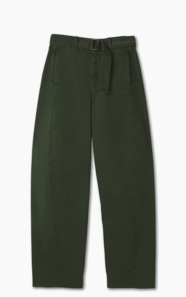 Lemaire Twisted Belted Pants Garment Dyed Denim Green