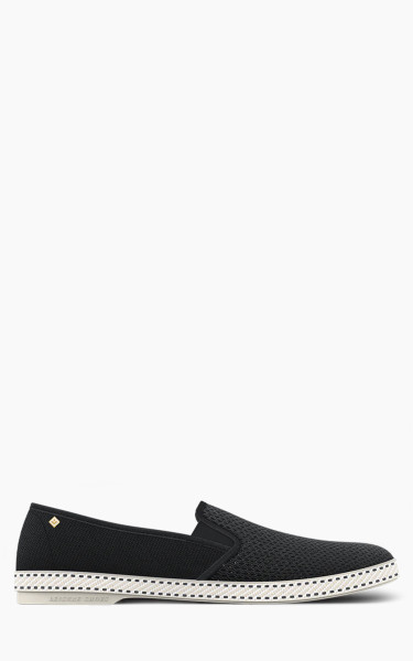 Rivieras Classic Toile &amp; Filet Moccasin Black