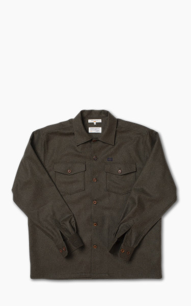 Nudie Jeans Vincent Melange Board Shirt Green Melange