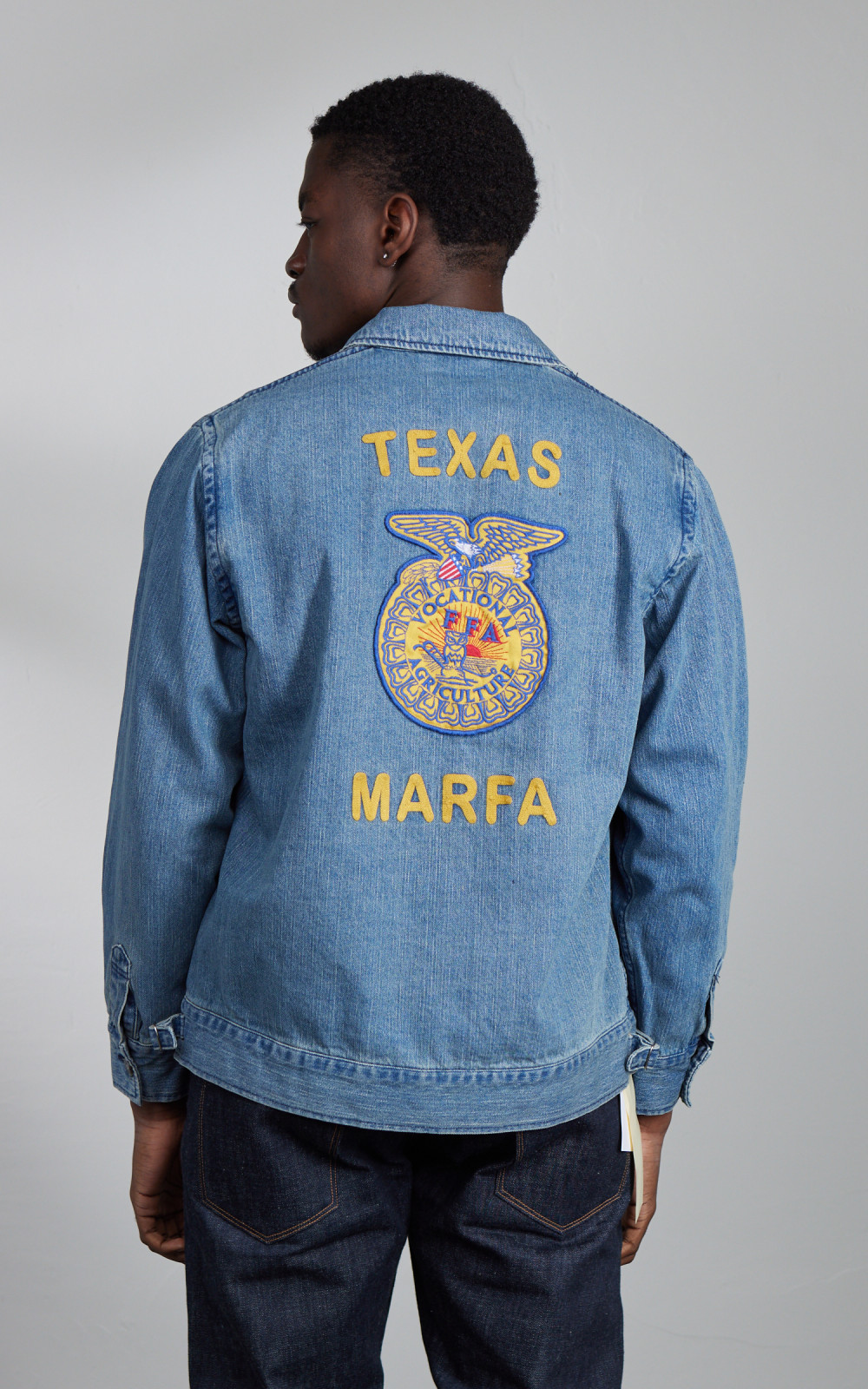 Houston Denim FFA Jacket Indigo Vintage Wash | Cultizm Houston Denim FFA Jacket Indigo Vintage Wash | Cultizm