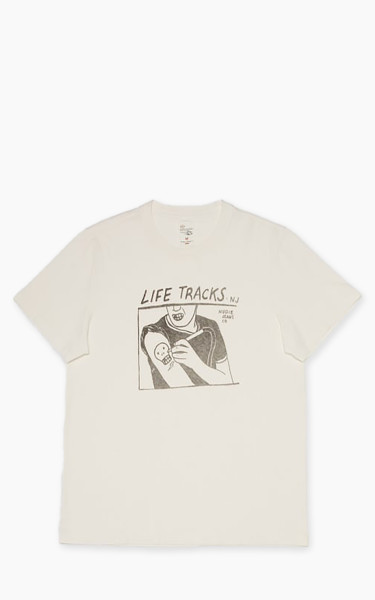 Nudie Jeans Roy Life Tracks T-Shirt Chalk White