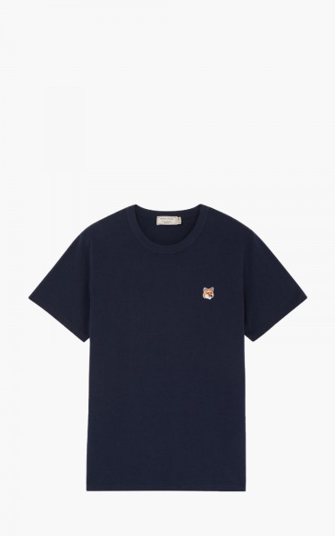 Maison Kitsuné Fox Head Patch Classic T-Shirt Navy