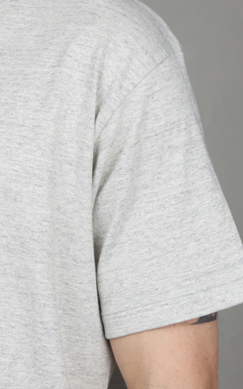 Denime Lot 271 Crew Neck Plain T-Shirt Heather Grey | Cultizm Denime Lot 271 Crew Neck Plain T-Shirt Heather Grey | Cultizm