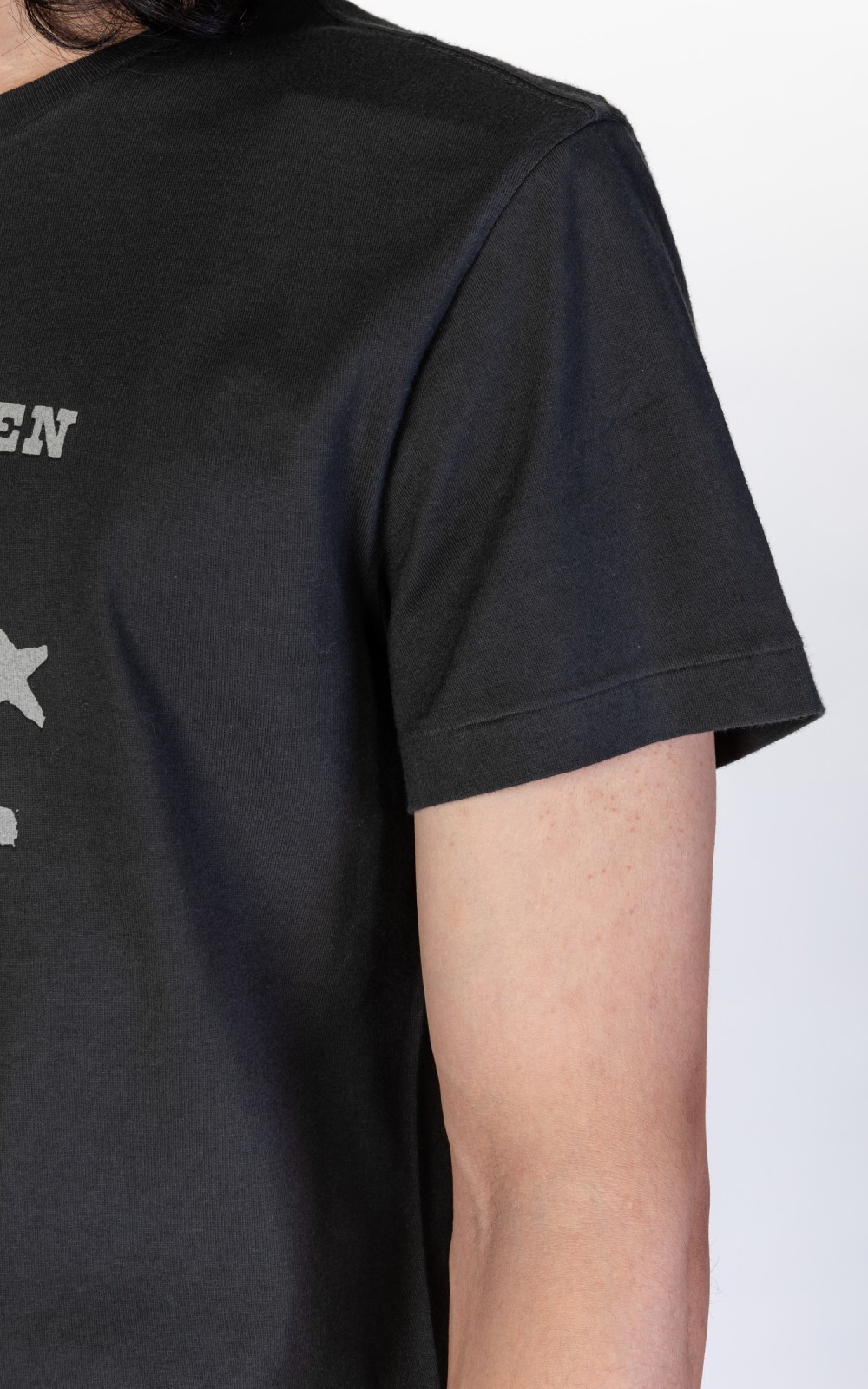 RRL Logo Crewneck T-Shirt Faded Black | Cultizm