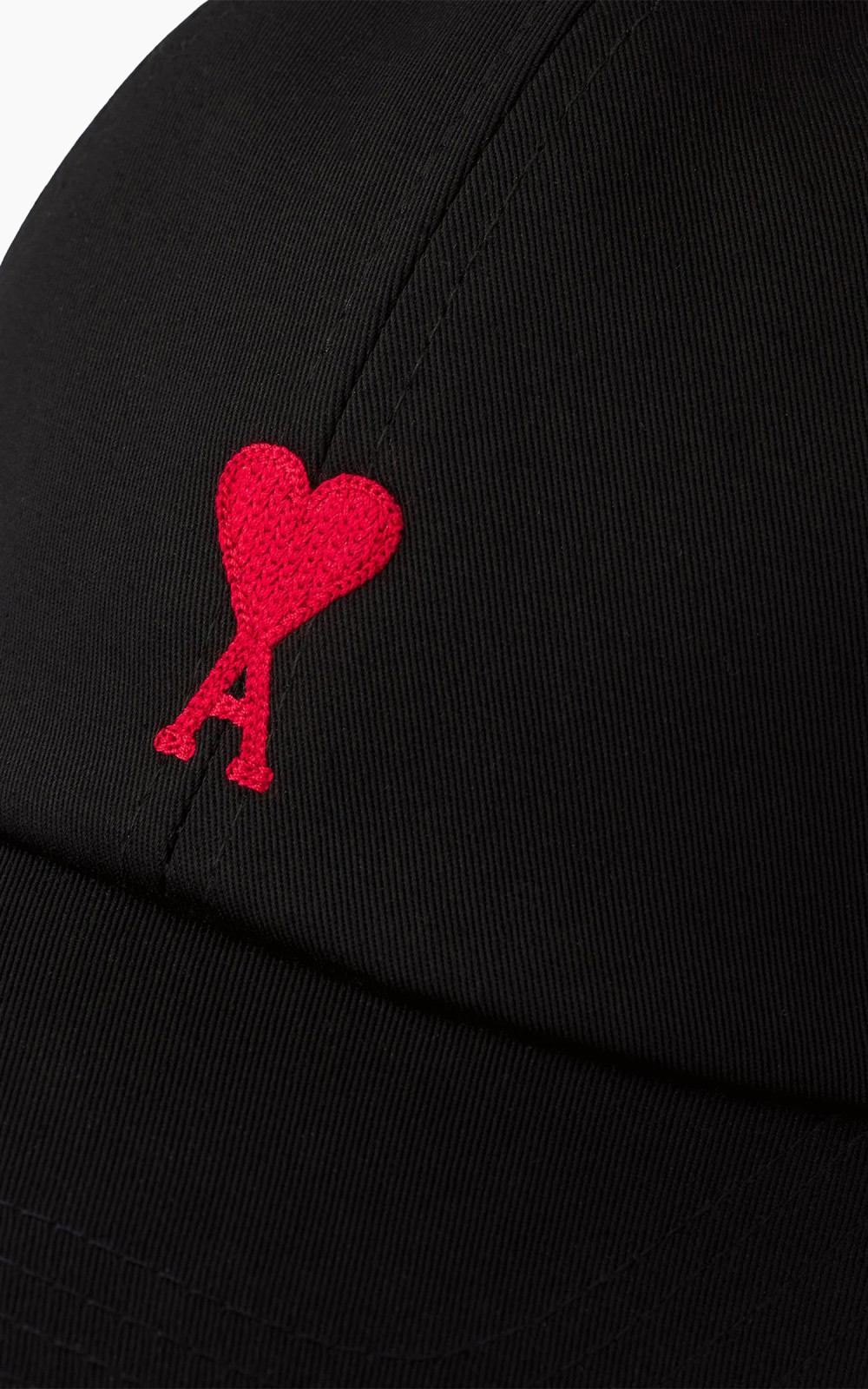 AMI Paris Red ADC Embroidery Cap Black | Cultizm