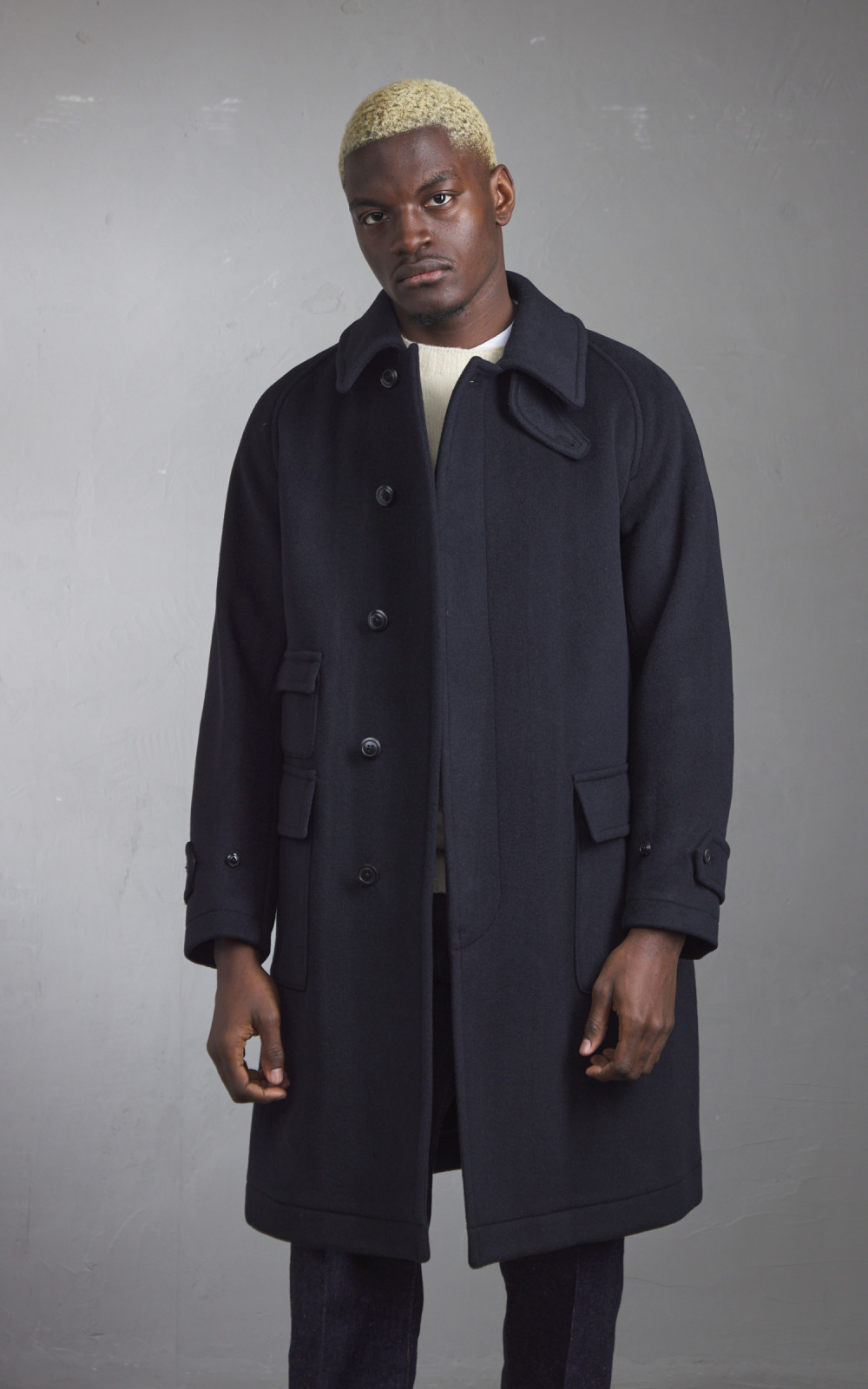 Kaptain Sunshine Traveller Coat Top Black | Cultizm