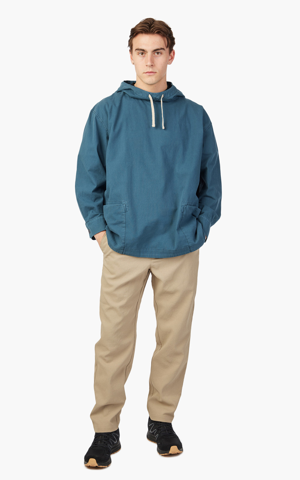 Snow Peak Natural Dyed Recycled Cotton Parka Blue Cultizm