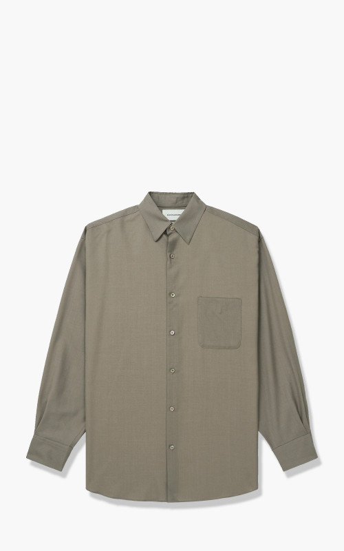 Markaware New Comfort Fit Shirt 120s Tropical Wool Greige A22A-13SH01C-Graige