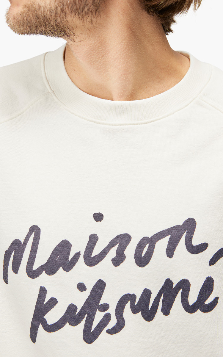 ★関税込★MAISON KITSUNE★Handwriting Clean Sweatshirt ★ Maison Kitsuné Handwriting Clean Sweatshirt Ecru | Cultizm