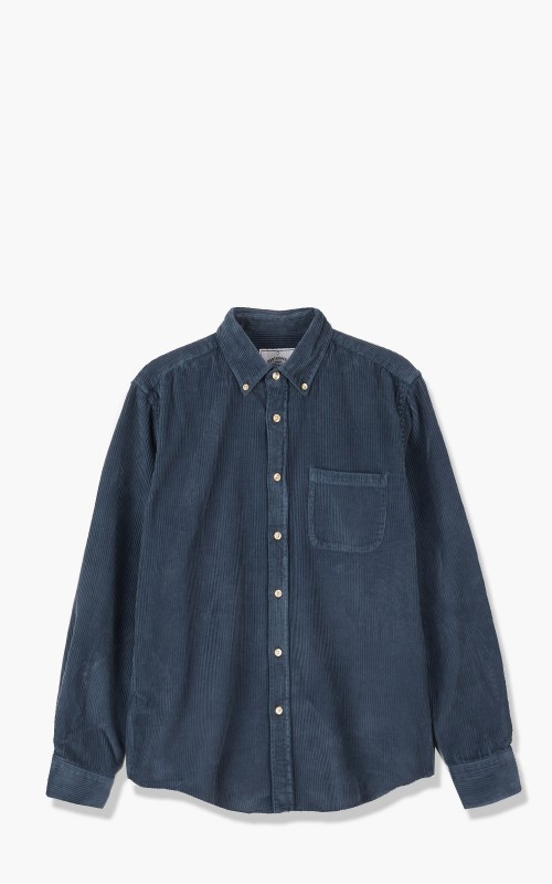 Portuguese Flannel Lobo Corduroy Shirt Navy AW21.0047-Navy