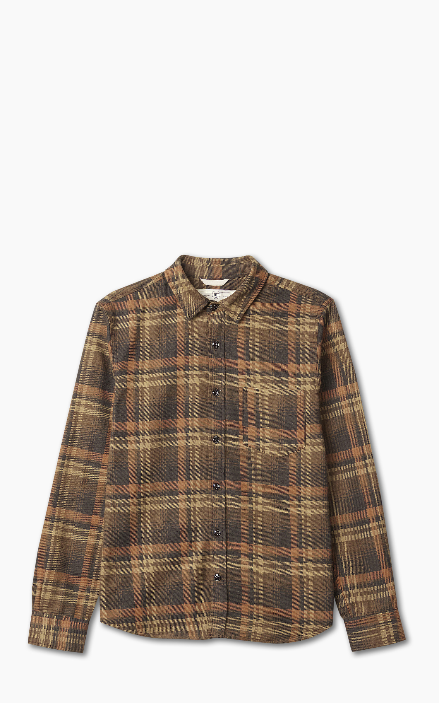 Rogue Territory Oxford Shirt Copper Plaid | Cultizm