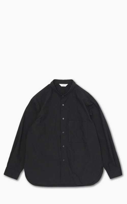 Still By Hand Narrow Collar Shirt Dark Navy