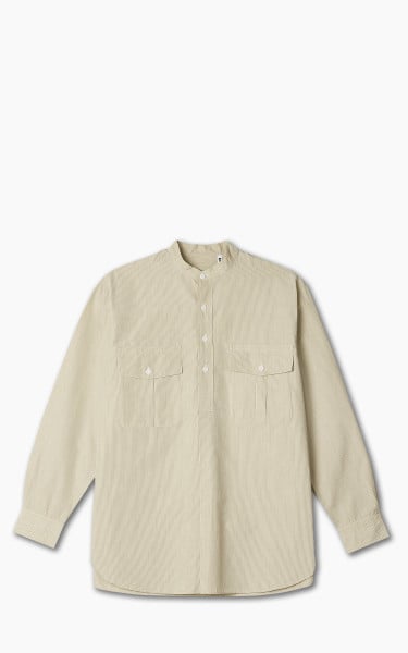 Kaptain Sunshine Cotton Pullover Standcollar Shirt Pin Stripe