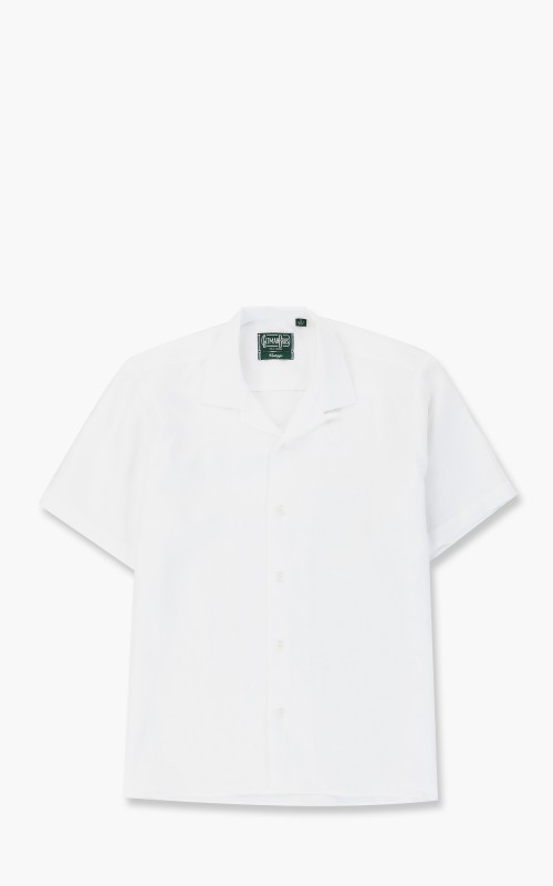 Gitman Vintage Linen Camp Shirt White