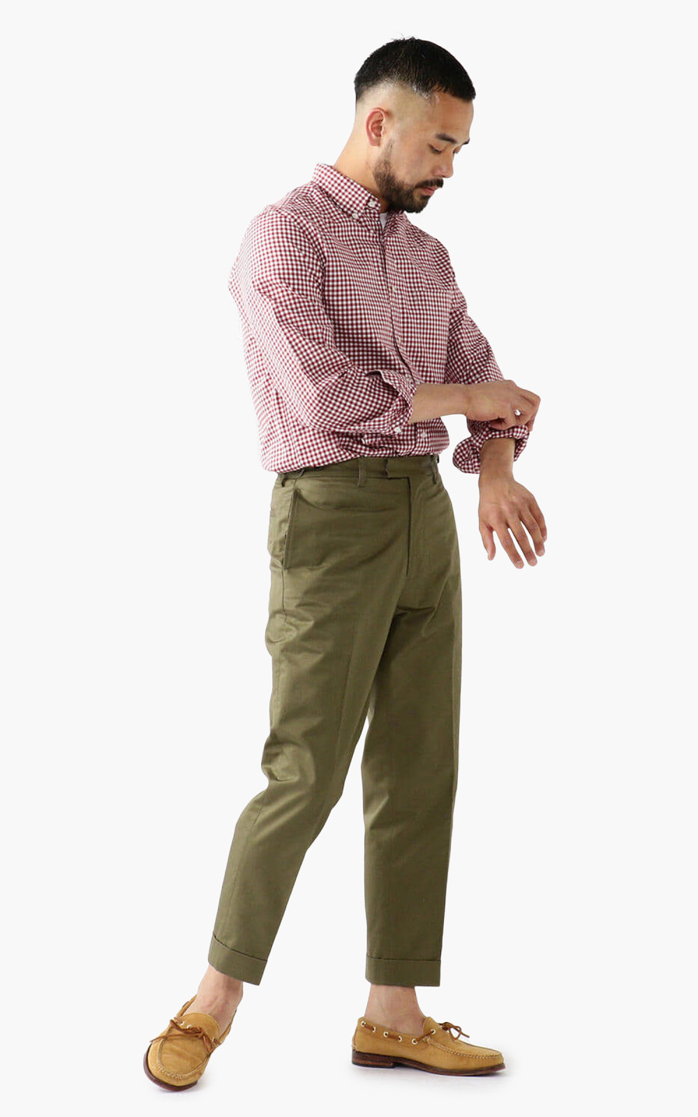 Beams Plus Cotton Twill Ivy Trouser Olive | Cultizm Beams Plus Cotton Twill Ivy Trouser Olive | Cultizm