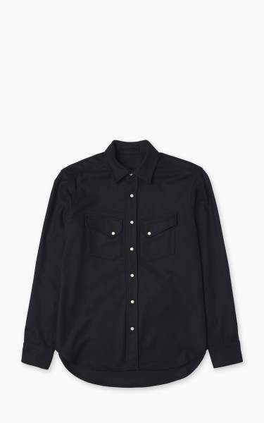 Fortela Pasadena Shirt Western Wool Flannel Blue