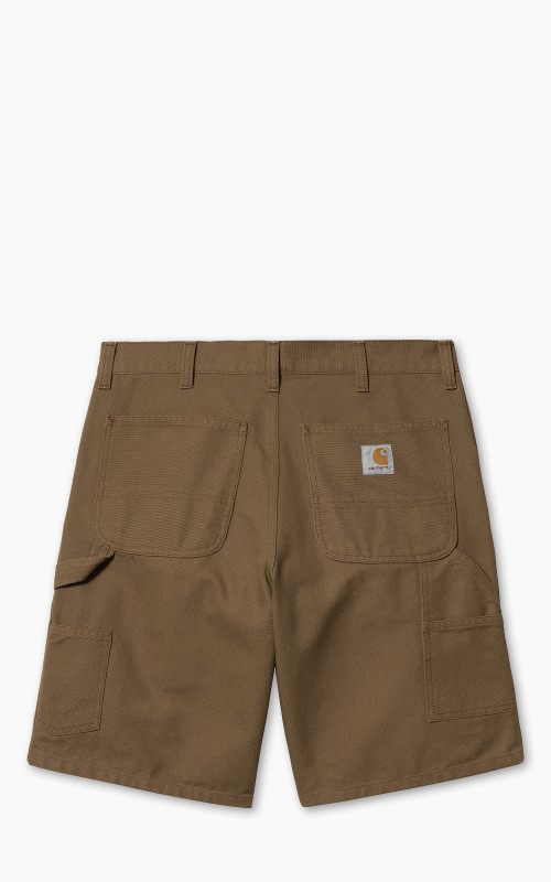 Carhartt WIP Double Knee Short Marshall Canvas Hamilton Brown Rinsed