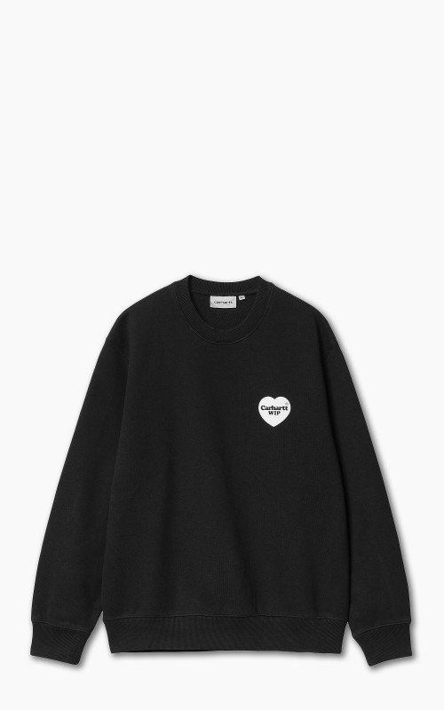 Carhartt WIP Heart Bandana Sweat Black/White Stone Washed