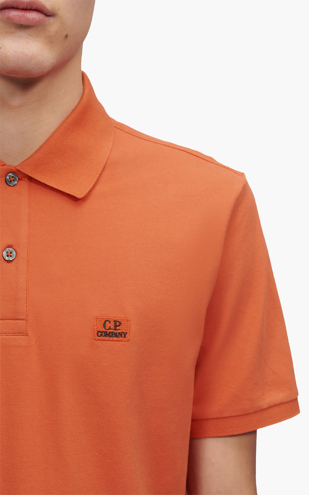 C.P. Company Stretch Piquet Polo Shirt Harvest Pumpkin