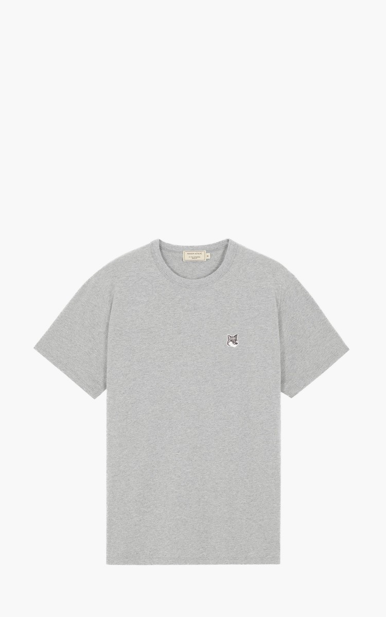 関税込★Maison Kitsune★Grey Fox Head Patch Classic T White FOX HEAD PATCH REGULAR TEE-SHIRT | Maison Kitsuné