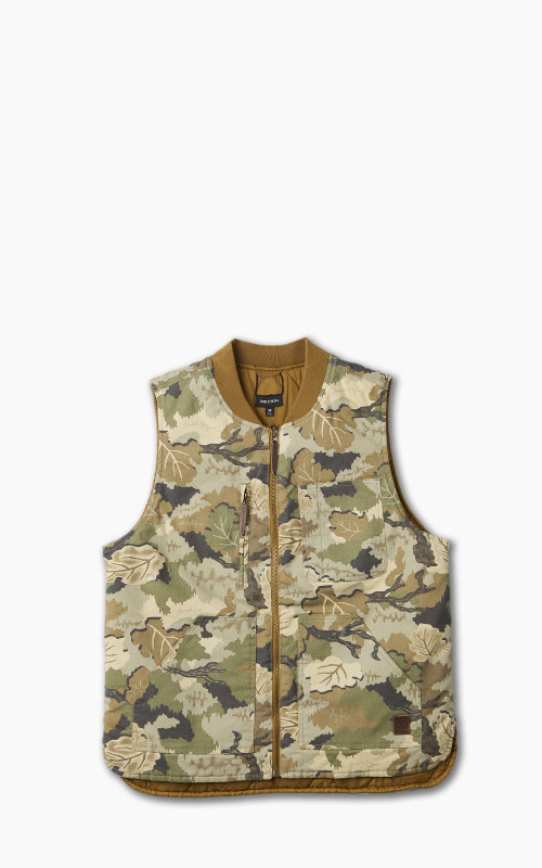 Brixton Builders Abraham Rev Vest Leaf Camo/Golden Brown