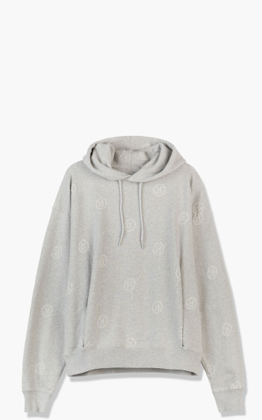 Martine Rose Knitted Classic Hoodie Grey Marl With All Over R CMRSS22602FJ-GRMARL