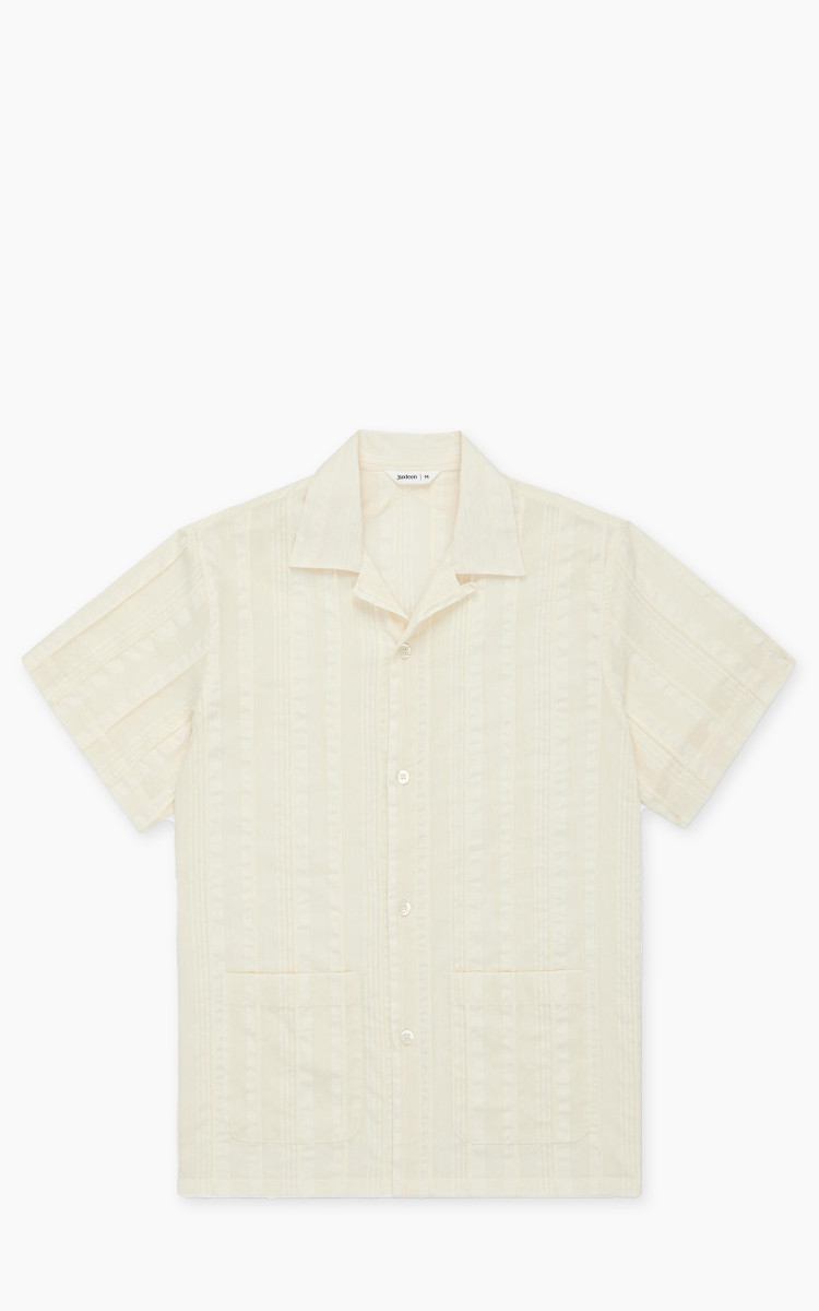 【pepsiman】BLEACHED CORD CABANA SHIRT 3sixteen Cabana Shirt Natural Rope Cloth | Cultizm