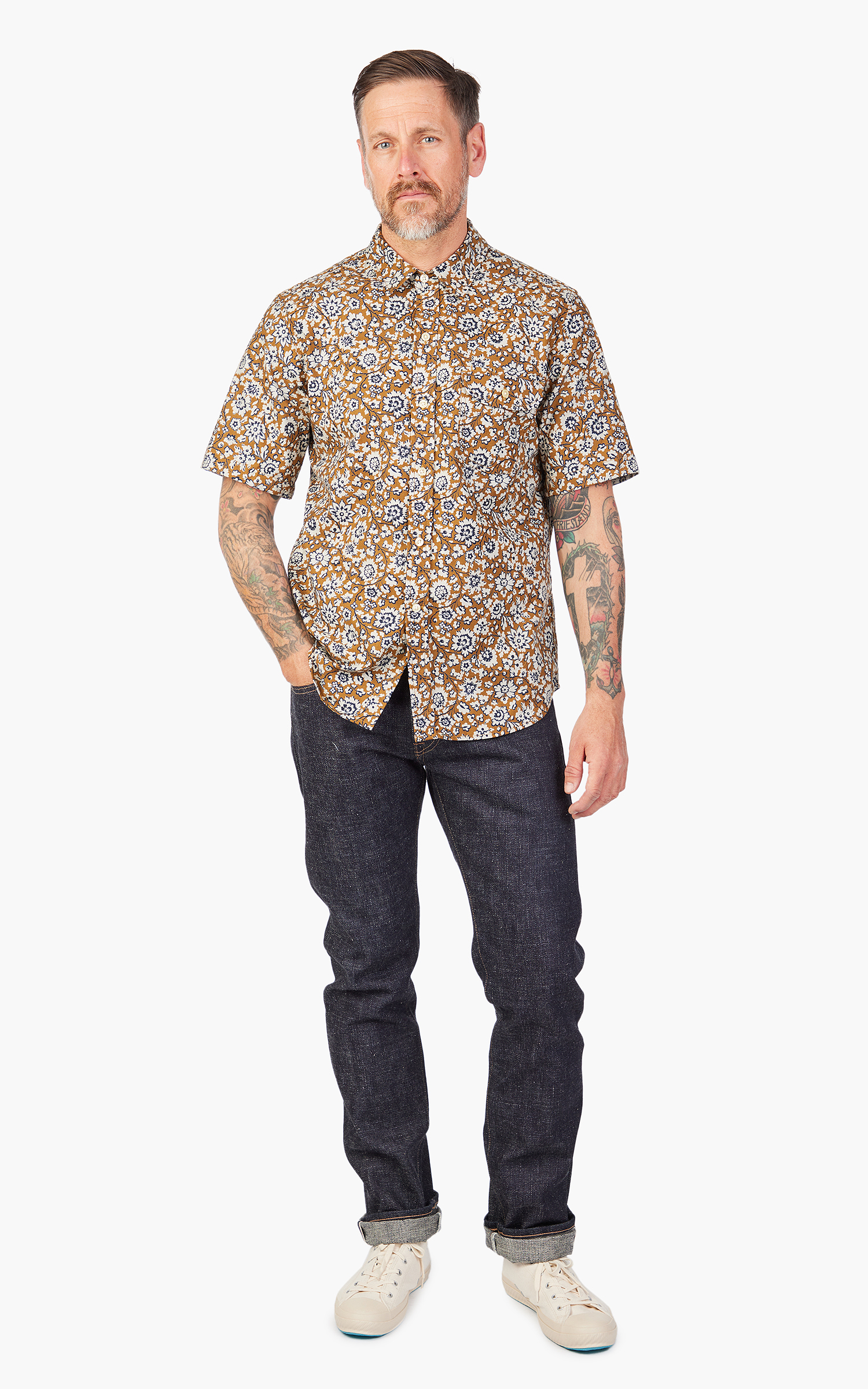 Rogue Territory Maker Shirt Gold Floral | Cultizm