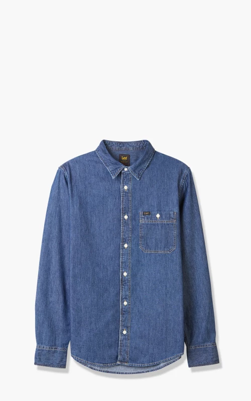 Lee Leesure Shirt Mid Stone Wash