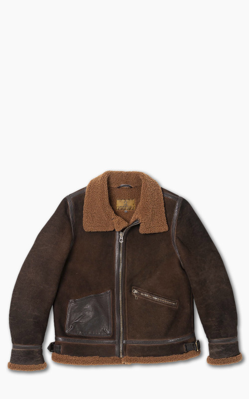 Shangri-La Heritage Aviatore B-3 Shearling Leather Jacket Castagno