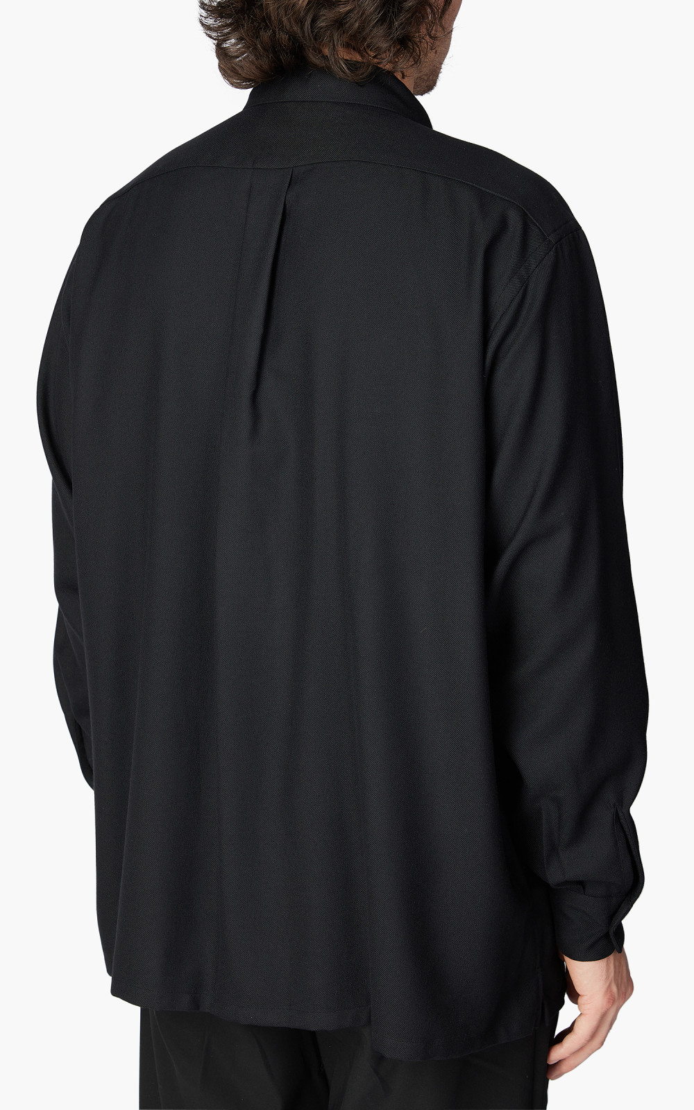 Markaware Viyella Open Collar Shirt Black | Cultizm