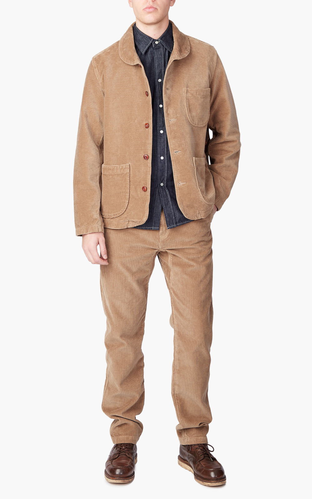 Tellason Shawl Collar Jacket Kindermann Corduroy Taupe | Cultizm Tellason Shawl Collar Jacket Kindermann Corduroy Taupe | Cultizm