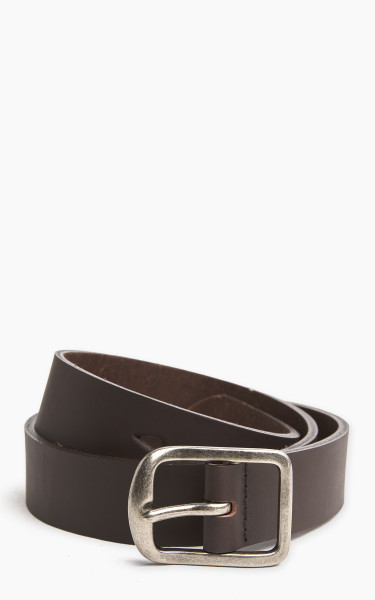 Naked & Famous Denim Thick Belt Bovine Leather 7mm Brown