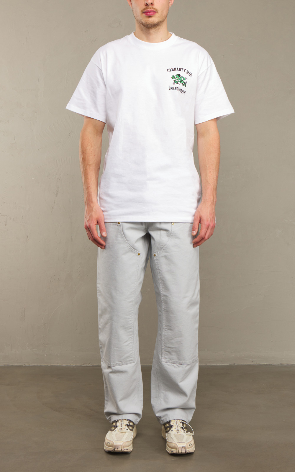 パンツ Carhartt DOUBLE KNEE PANT Basalt Carhartt W.I.P. Double Knee Pant Canvas Basalt Rinsed