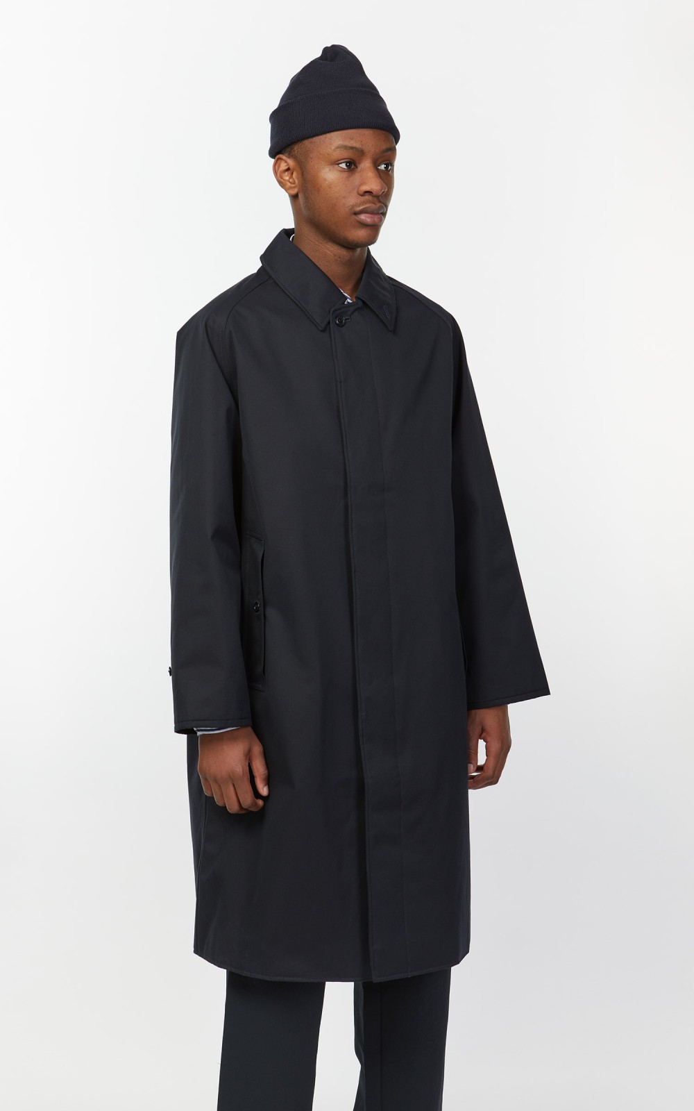 GORE-TEX Balmacaan Coat Navy - M / Blue — Jackets Nanamica