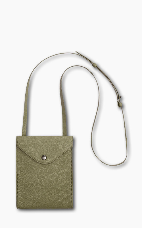 Lemaire Enveloppe With Strap Goat Leather Dusty Khaki