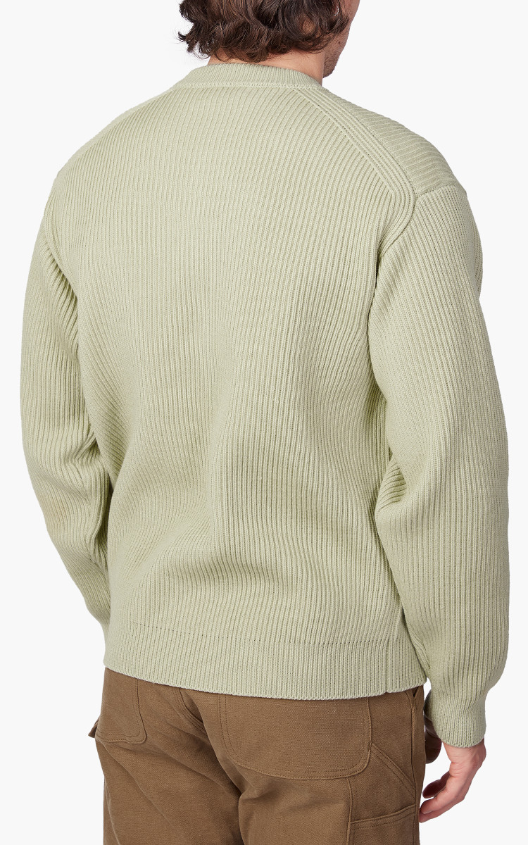 Auralee French Merino Rib Knit Pullover Light Khaki | Cultizm