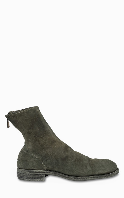 Guidi 986 Back Zip Boot Calf Reverse Military Green/Grey