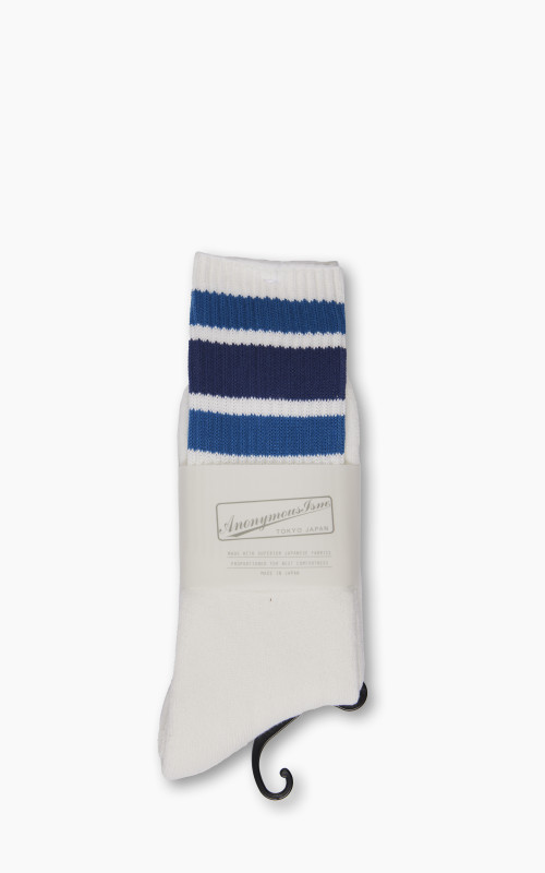 Anonymous Ism Socks 3 Line Crew Navy