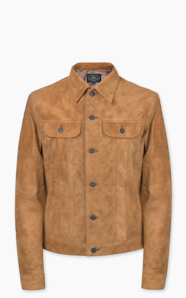 Double Helix The Boxer Horsehide Suede Jacket Beige