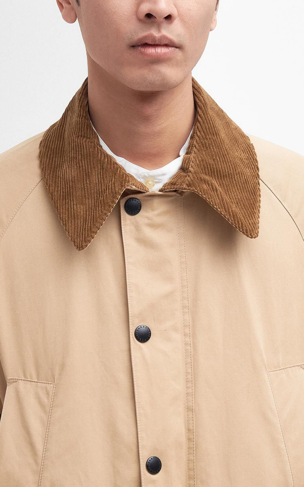 Barbour Peached Oversized Bedale Casual Jacket Stone | Cultizm