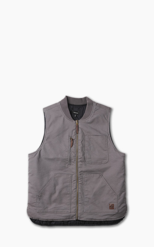 Brixton Builders Abraham Rev Vest Charcoal/Black