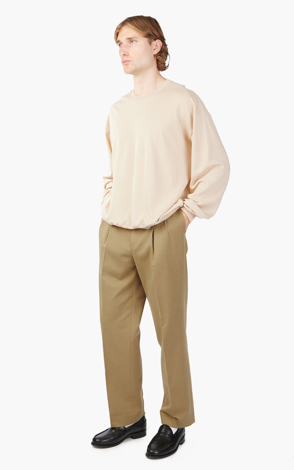 Auralee Super High Gauge Sweat Pullover Light Beige | Cultizm Auralee Super High Gauge Sweat Pullover Light Beige | Cultizm