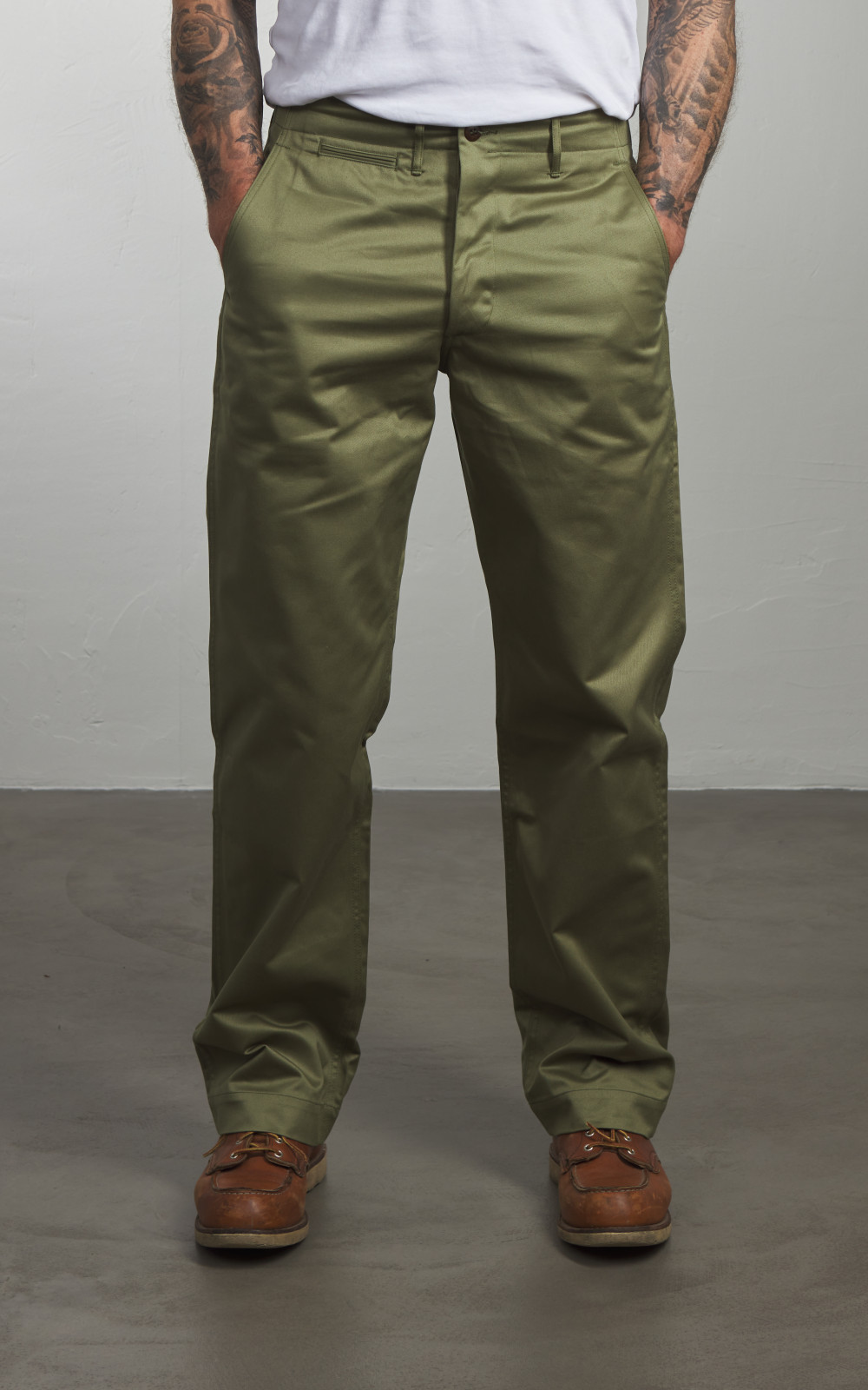 Warehouse & Co. Lot 1082 West Point Basic Chino Green | Cultizm